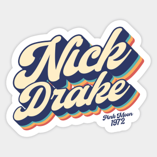 Nick Drake - Pink Moon / Retro Layered 90's Sticker